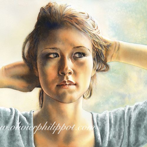 Le secret, aquarelle.