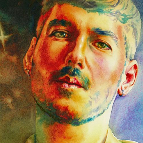 Un américain à Paris, aquarelle.