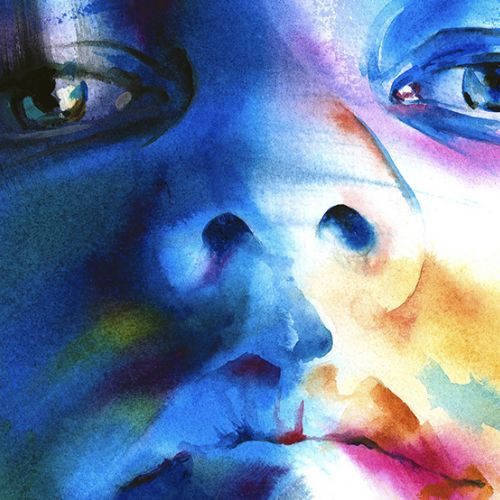 Mystères 3, aquarelle. En collection privée.